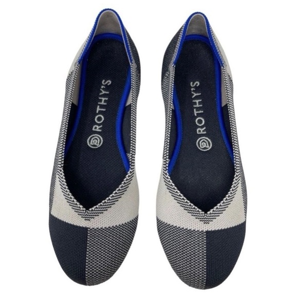 Rothy's Shoes - Rothy’s Captoe Round Black and Cream Ballet Flats
